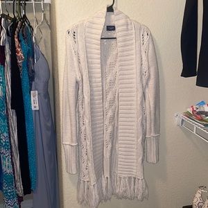 Thick knit cream cardigan